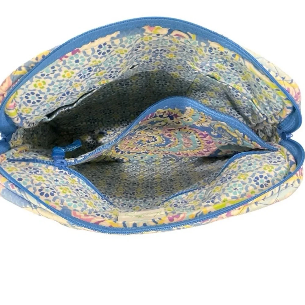Vera Bradley Retired Capri Blue Large Quilted Paisley Shoulder Tote Bag - Picture 8 of 12